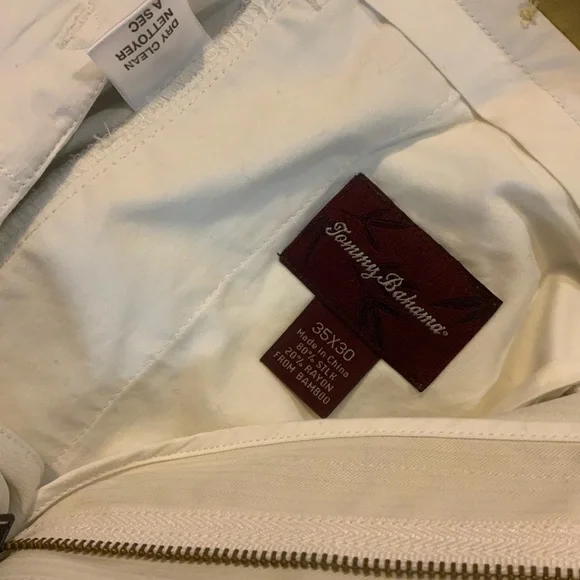 Tommy Bahama soft cream Suit.